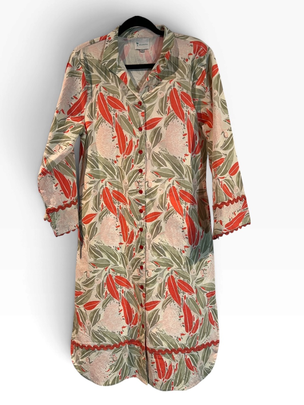 IslaPayal Floral Tropical Button-Down Dress  Size Small. NWOT